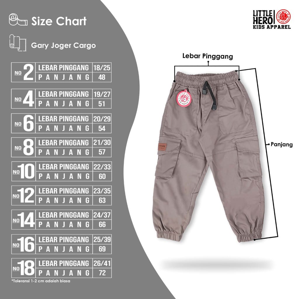 Little Hero Celana Chinos Jogger Spin Kids 1-11Tahun