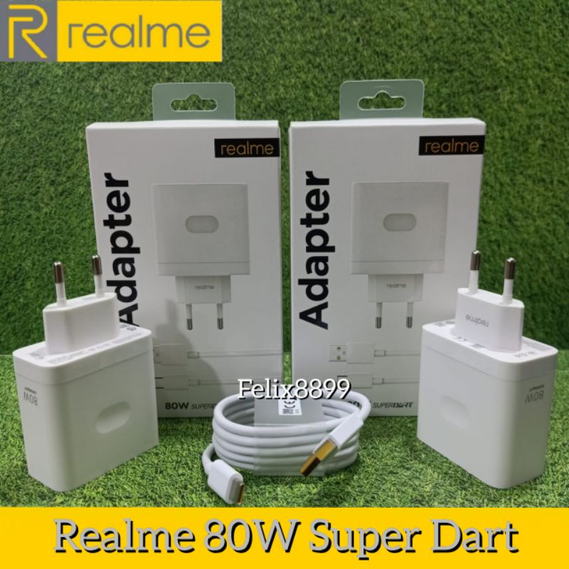 Charger Realme 7 8 9 Pro 9 Pro+ 10 Pro+ Plus Original 80W Super Dart Type C