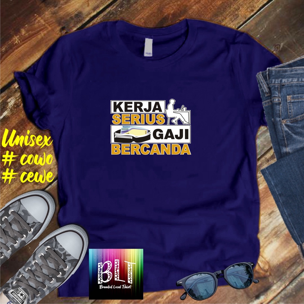 Cod Diskon Promo Gratis Ongkir/Kaos dtf KERJA SERIUS /Kaos Terlaris Kualitas Terjamin Kaos Pria Distro /Kaos Murah Kaos katun/Pakaian Pria  Pakaian Wanita Kaos Viral/Best Seller