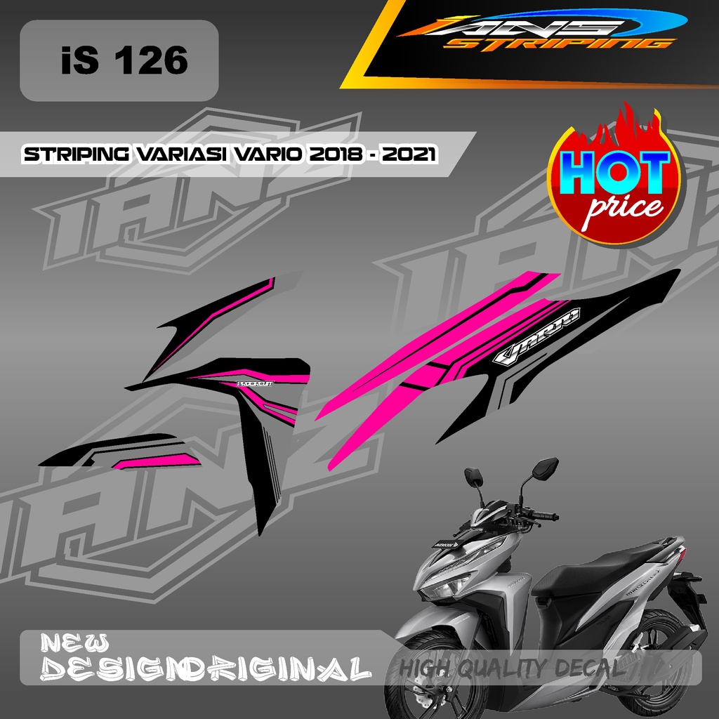 STIKER BODY VARIO Led Vario 150 MOTIF GRAFIK RACING BAHAN HOLOGRAM / NON HOLOGRAM IS126