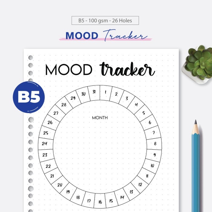 

Kertas Loose Leaf B5 - Mood Tracker By Bukuqu