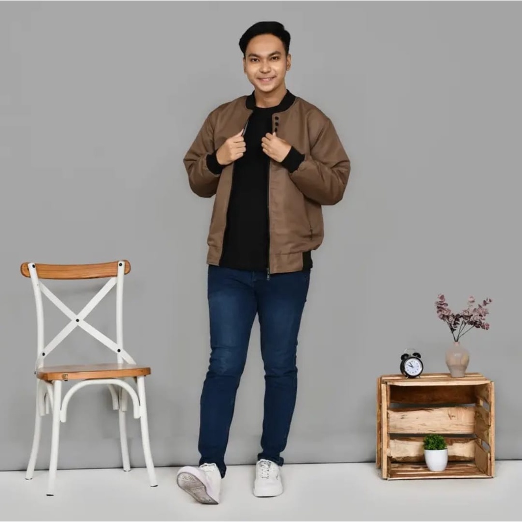 Jaket Bomber Pria Wanita Polos Original Distro