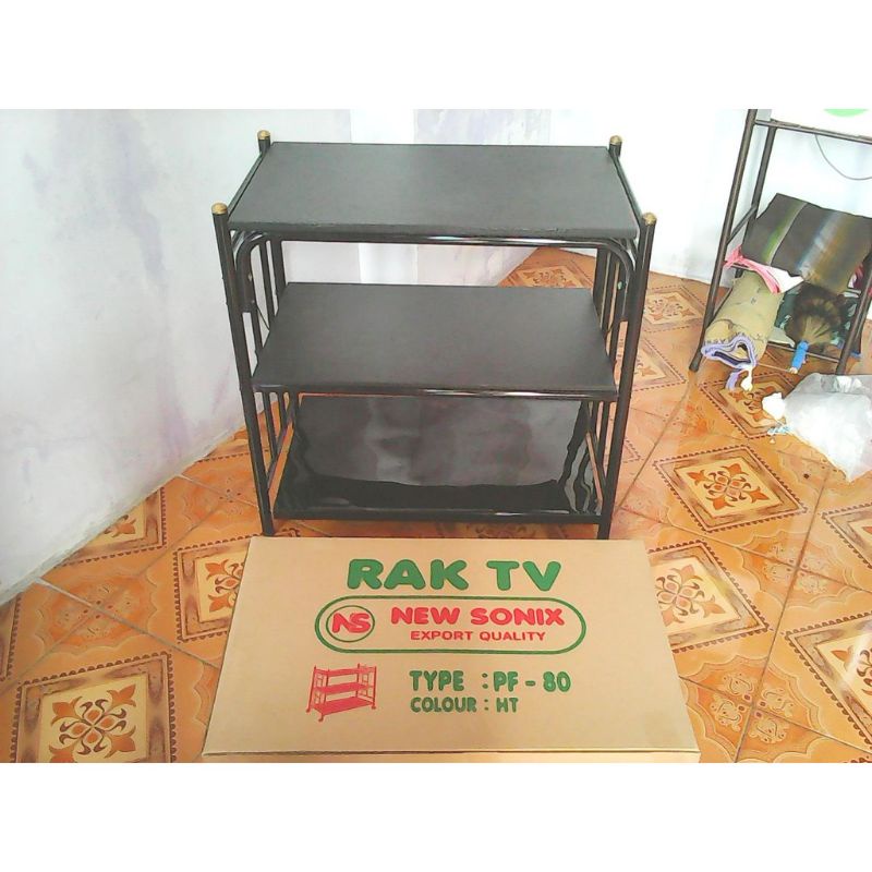 [ ⭐⭐⭐⭐⭐ ] Rak tv besi susun 3 PF-80. Tebal, kokoh ✔️