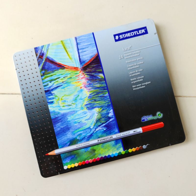 

PENSIL WARNA PENSIL SKETSA STAEDTLER KARAT WATERCOLOUR PENCIL AQUARELL 24