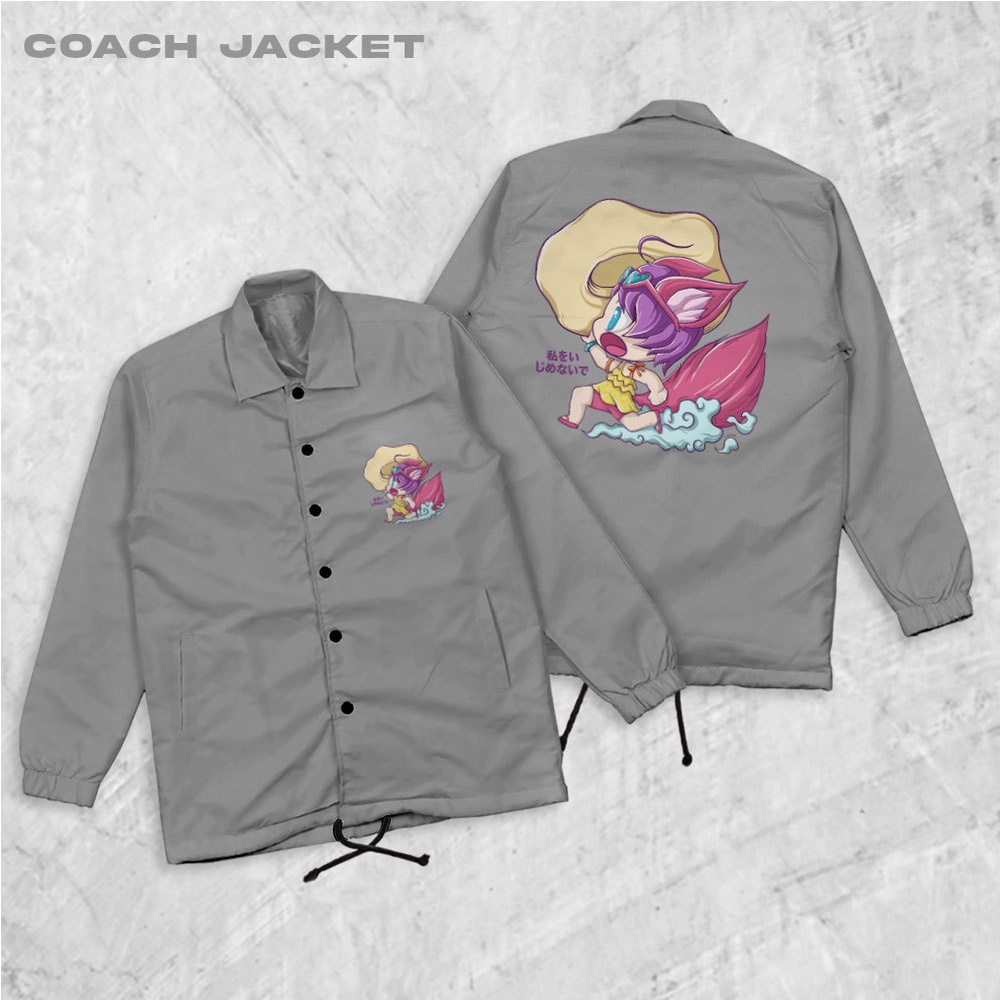 Fortglass NANA Coach Jaket Polos Pria Jaket Parasut Unisex Coach Pria Lengan Panjang