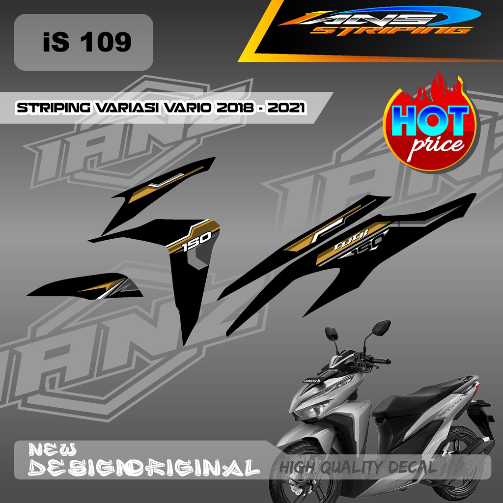 NEW DECAL STRIPING VARIO Led Vario 150 MOTIF RAOADRACE HOLOGRAM / NON HOLOGRAM IS109