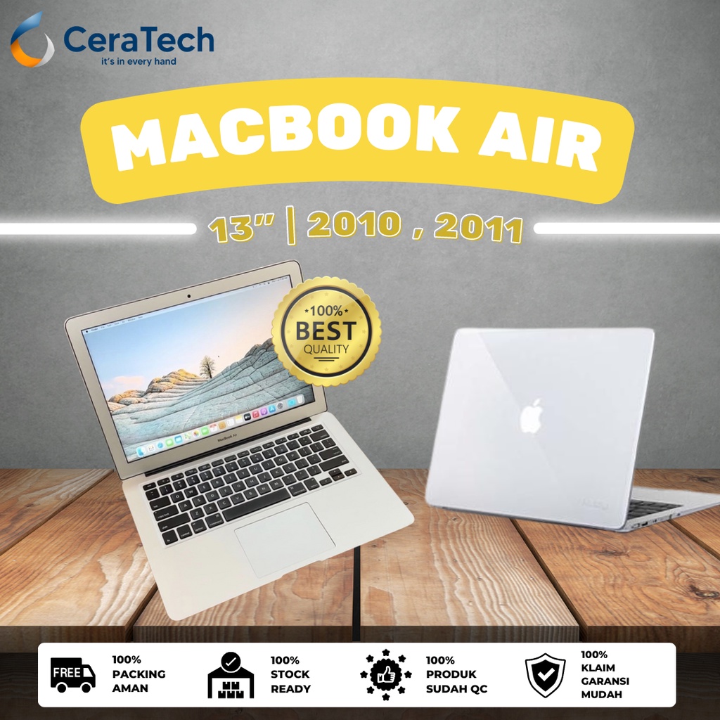 MACBOOK AIR 2011 / 2010 13INCH - CORE i5 RAM 4GB SSD 128GB SECOND / GARANSI