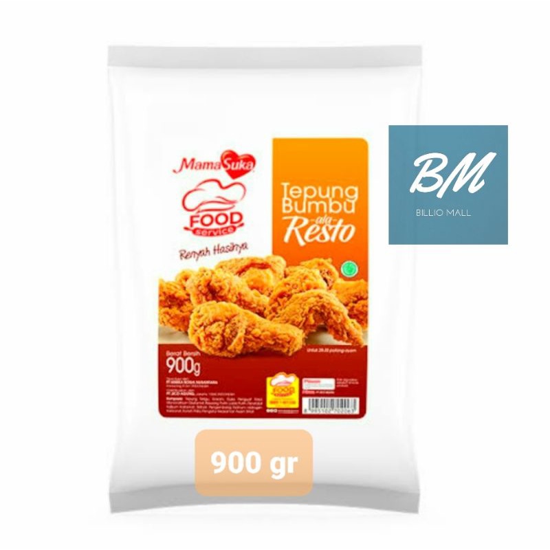 

Mamasuka Tepung Bumbu Ala Resto 900 gr / Tepung Bumbu Krispi Ala Restoran MAMASUKA 900 gr