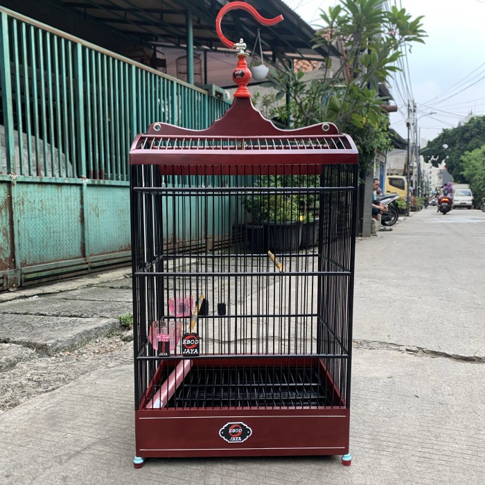 Kandang Burung Sangkar Kandang Kotak Ebod Jaya Coklat Lis No 1 2 & 3