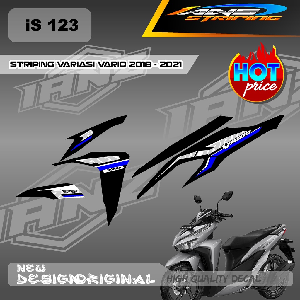 STIKER STRIPING VARIO Led Vario 150 MOTIF GRAFIK RACING BAHAN HOLOGRAM / NON HOLOGRAM  IS123