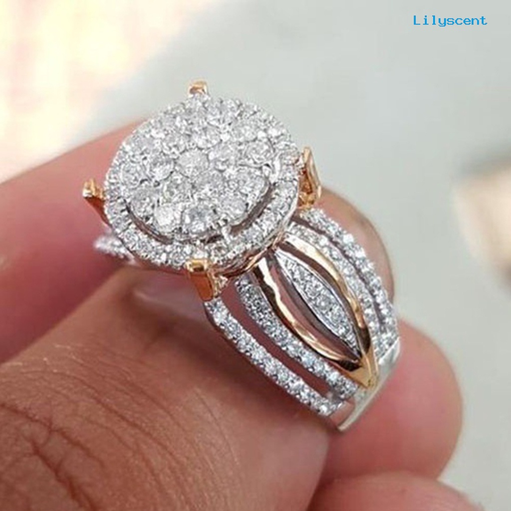 [LS] Cincin Wanita Berlian Imitasi Hias Tidak Luntur Ringan Multi Layers Wedding Circlet Untuk Ulang Tahun