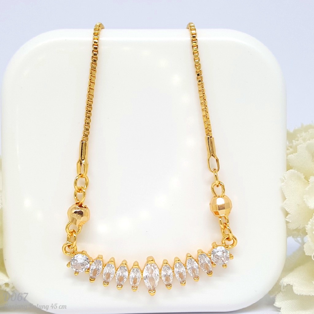 PGX Kalung Wanita Xuping Perhiasan Lapis Emas Aksesoris Wanita D067