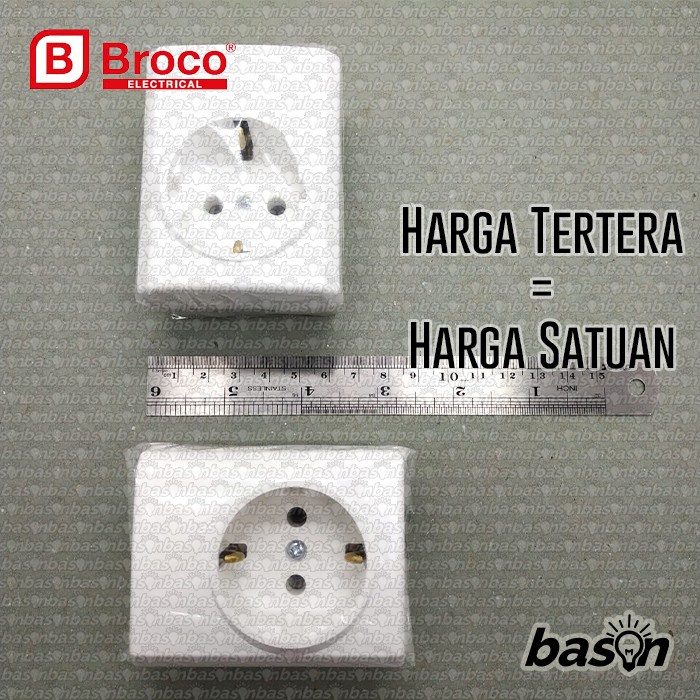 BROCO 15310 NCP 16A 250V SNI - Stop Kontak Outbow 1 Lubang tanpa kabel