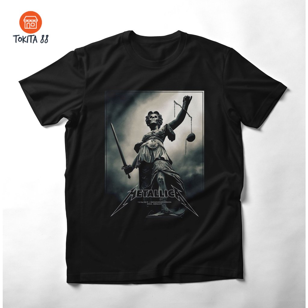 KAOS BAND METALLICA ORIGINAL DISTRO - BAJU MUSIK BAND PRIA KATUN COMBED