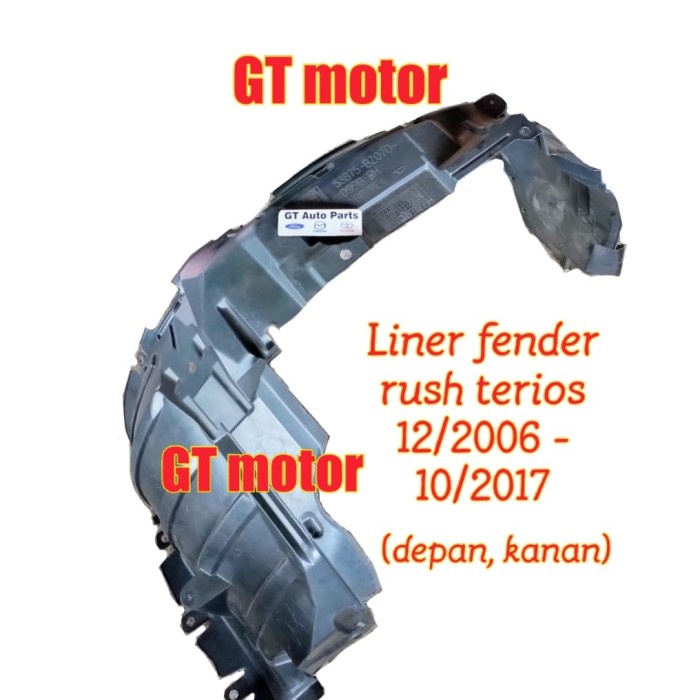 Liner Inner Fender Depan Kanan Rush 2006-2017 / Terios 2006-2017