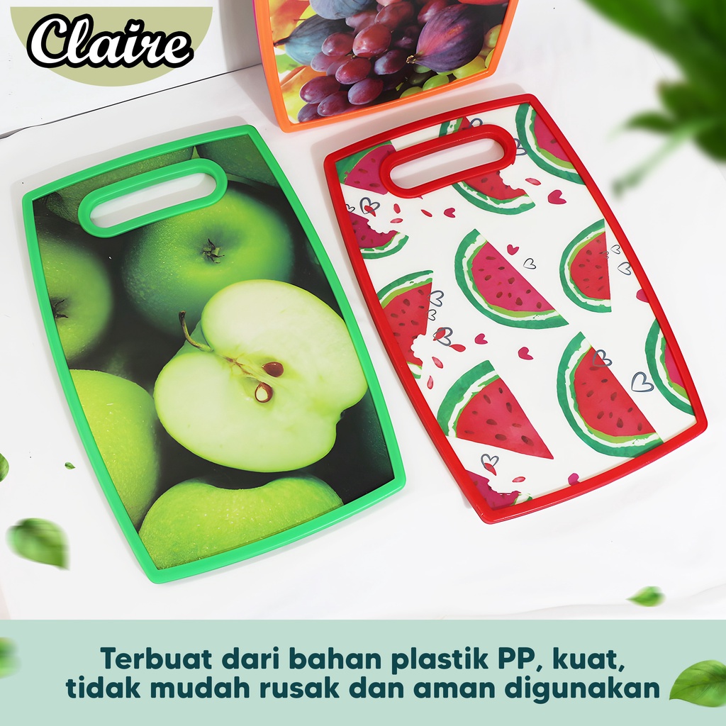 TALENAN PLASTIK MOTIF BUAH / CUTTING BOARD TEBAL MOTIF BUAH