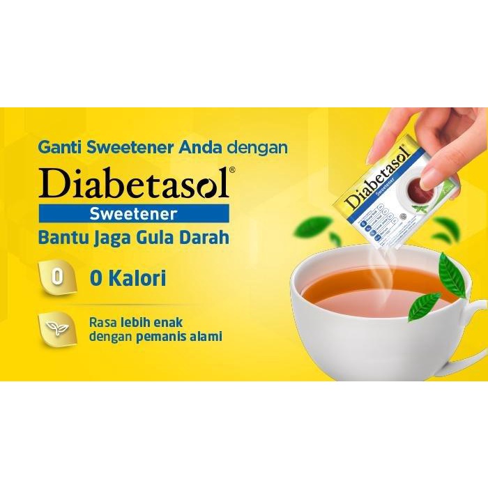 DIABETASOL SWEETENER 25's / 50's / 100's Gula pemanis diabetesi