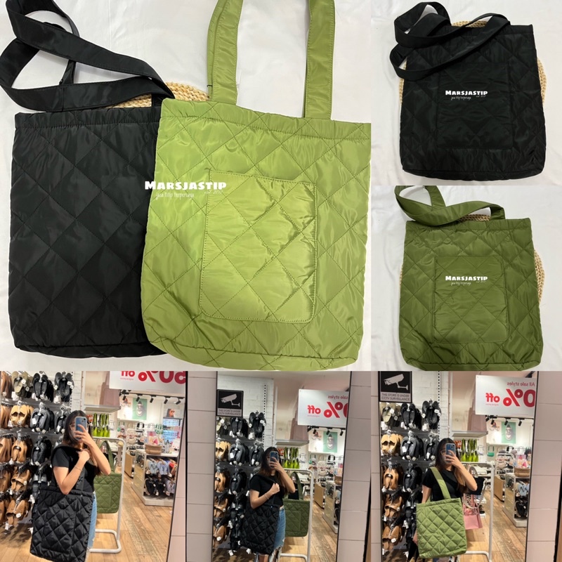 SALE‼️ totebag rubi shoes pocket textured quilted puffy