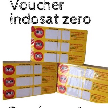 Voucher kosong indosat, isi 150SN/50 lembar.
