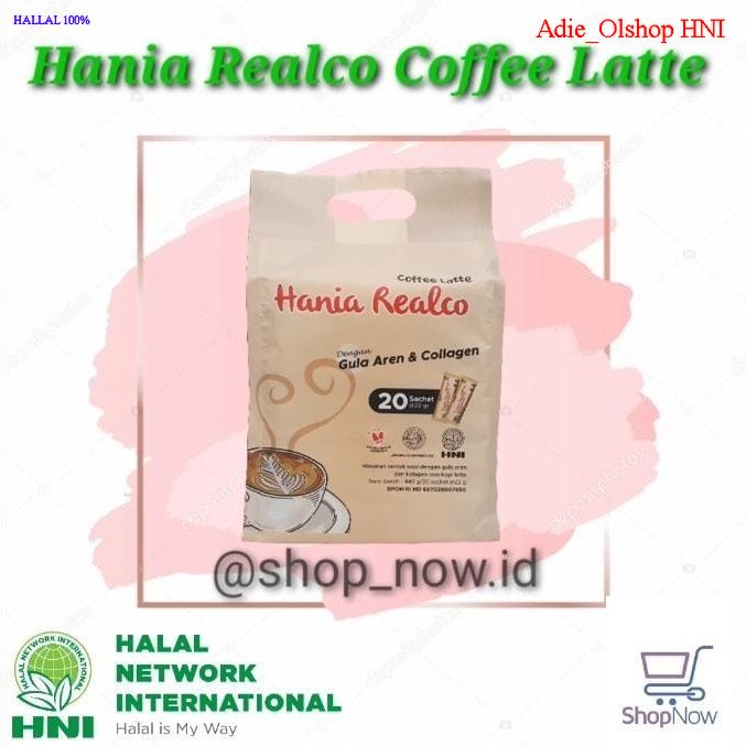 

HANIA REALCO LATTE HNI || Isi 10 Sachet || Kopi