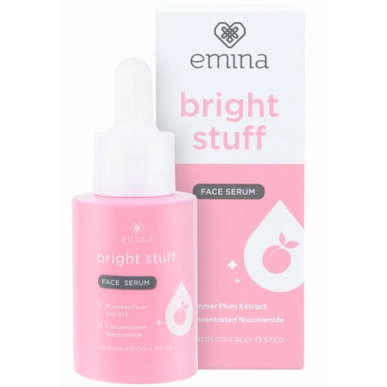 Emina Bright Stuff Face SERUM 30ml Perawatan Wajah Kecantikan Muka Remaja Anak Dewasa Glowing lembab cerah memudarkan noda hitam