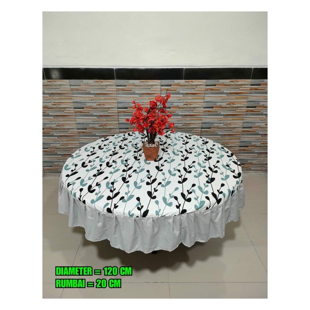 Taplak Meja Bulat / Bundar Oshin Lesehan Kursi 4 & 6 Motif Best seller Murah