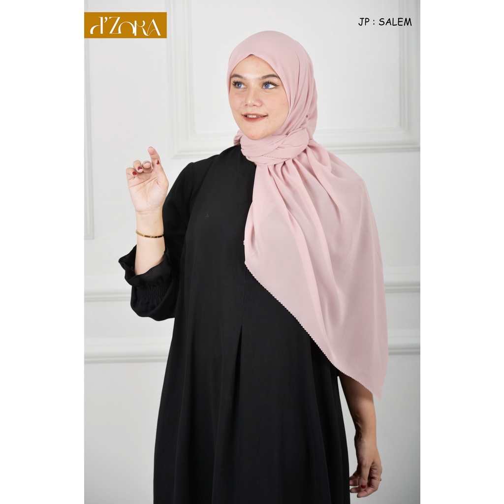 d'ZORA HIJAB KRUDUNG SEGI EMPAT POLOS JUMBO