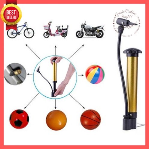 GOS -B401-  Pompa Angin Ban Sepeda Motor Portable Hidrolis Mini Injak - Pompa Angin Ban Sepeda Bola Basket Bola Voli