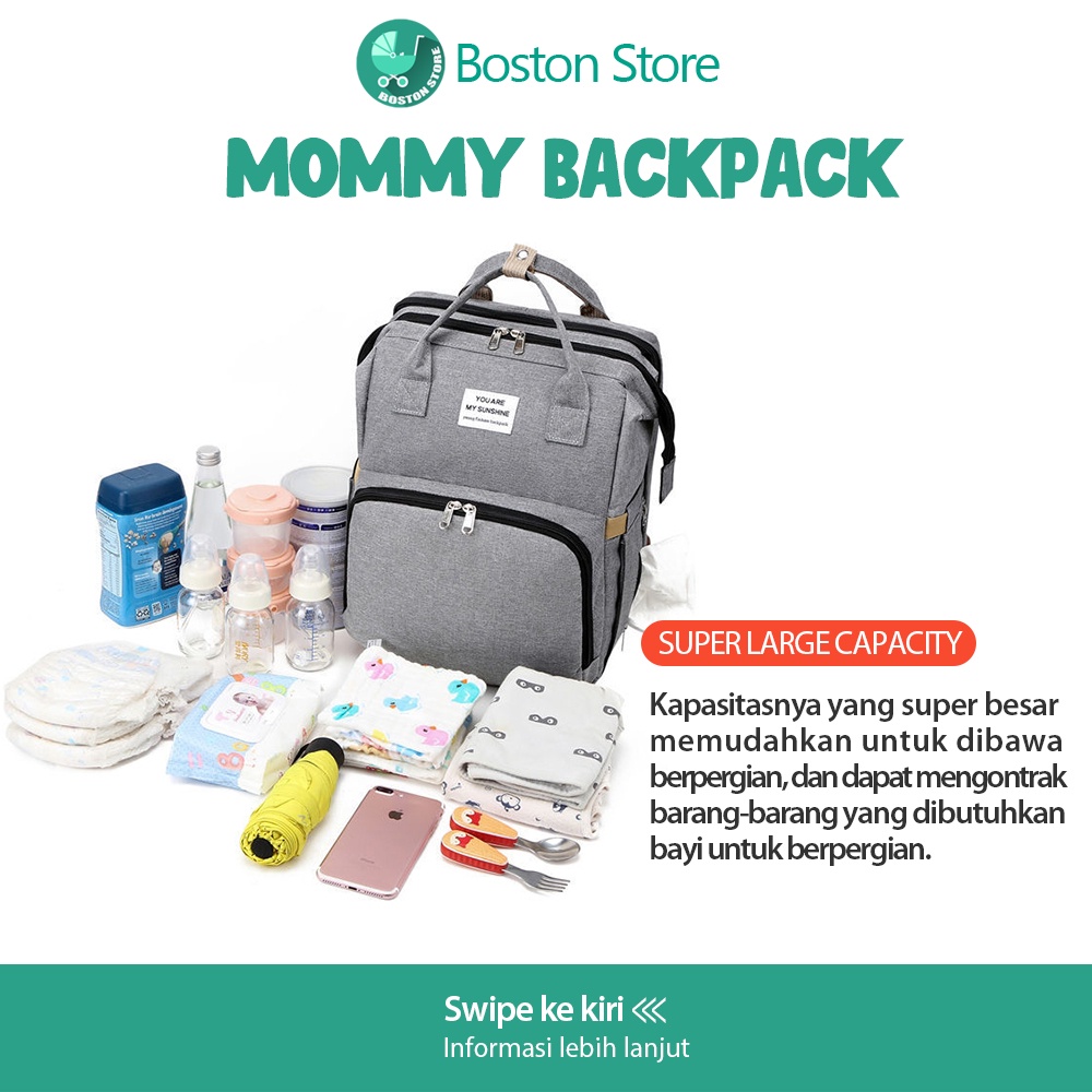 Bostonstore Tas ranjang lipat bayi portable Travel Bed box tidur Baby Multifungsi / Tas Ransel perlengkapan Bayi / Tas Ransel perlengkapan Bayi Travelling / Tas Ransel perlengkapan Bayi Multifungsi / Tas Ransel perlengkapan Travelling