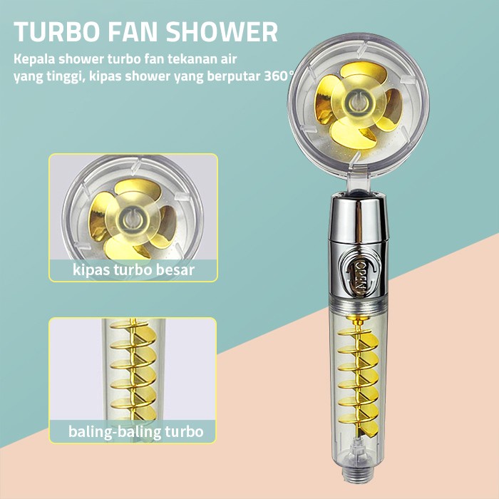 TERLARIS - Kepala Shower Mandi - Turbo Fan Shower Head Set 1645 - shower kamar mandi air kencang / Kran Shower Kamar Mandi / Hand Shower Set / kepala shower / shower mandi full set murah / shower / sower