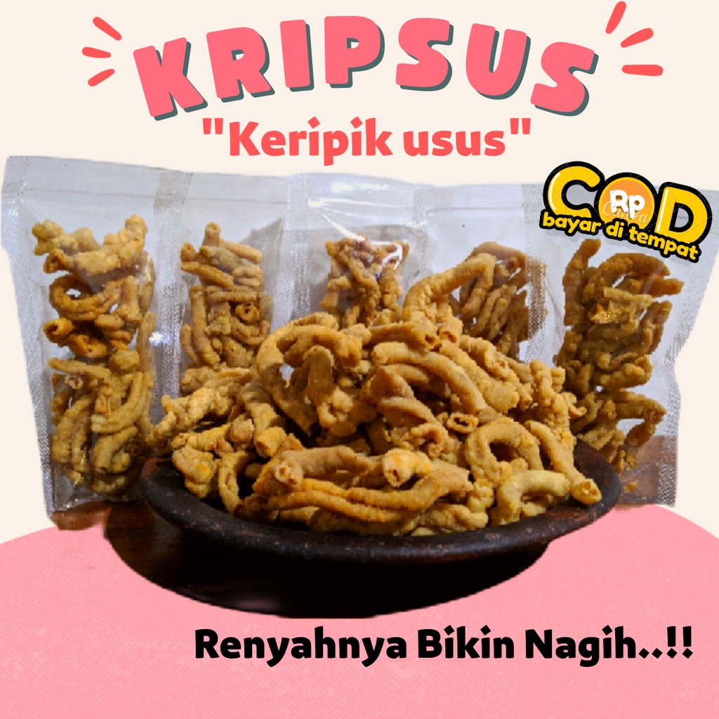 

KRIPIK USUS KERIPIK USUS AYAM VIRAL ORIGINAL RENYAH GURIH NIKMAT CRISPY CRISPI KEMASAN PREMIUM 1KG KILOGRAM 250 500 100 PEDAS DAUN JERUK ORI BEST SELLER CREPSUS