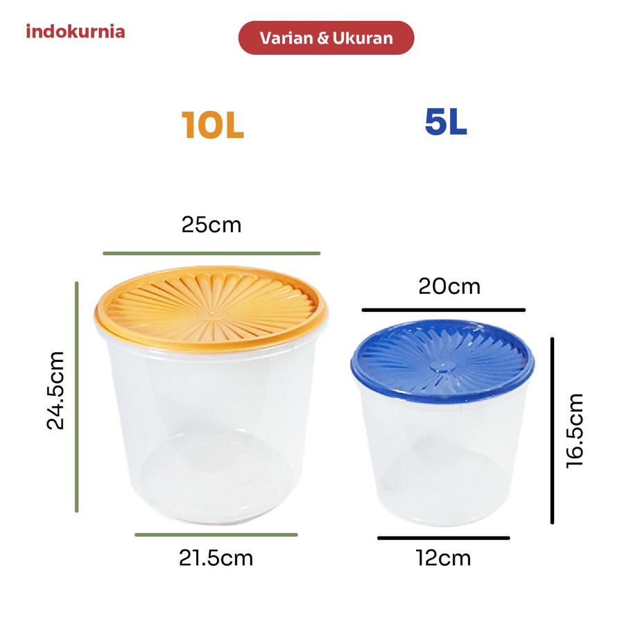 IK - TOPLES BULAT 10 LITER SEALWARE TOPLES CEMILAN PEYEK KUE TERMURAH