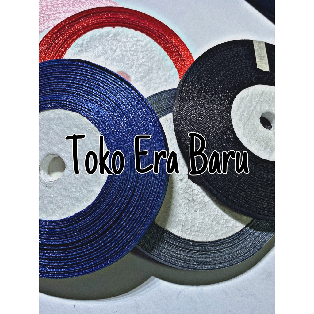 PITA BAHAN SATIN UKURAN 1CM DAN 1/2CM PER ROLL