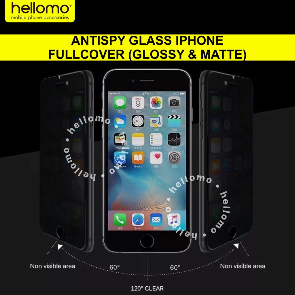 Anti Spy Tempered Glass iPhone Antispy Antigores Anti Gores Privacy Screen Guard