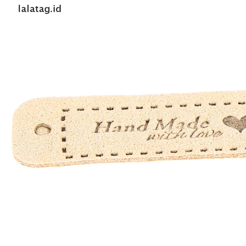 [lalatag] 20pcs Tag Handmade Dengan Label Love Tag Pakaian DIY Kerajinan Jahit 56 * 15MM [ID]