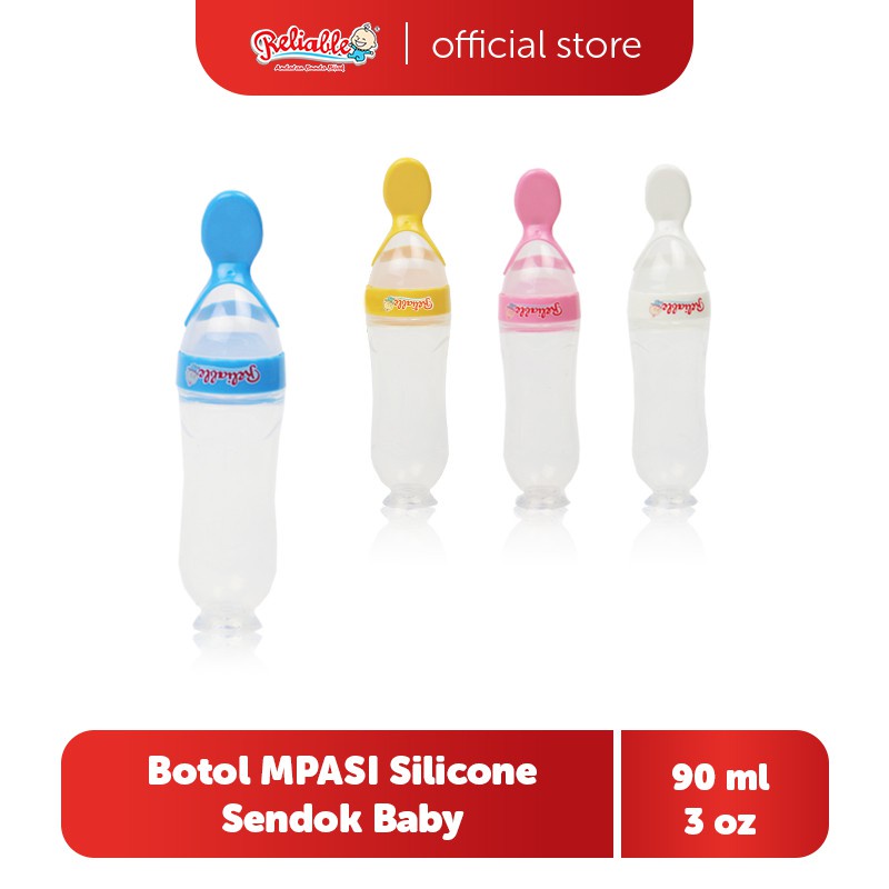 RELIABLE MURAH BOTOL SENDOK SILICONE MPASI FOOD FEEDER 125ML