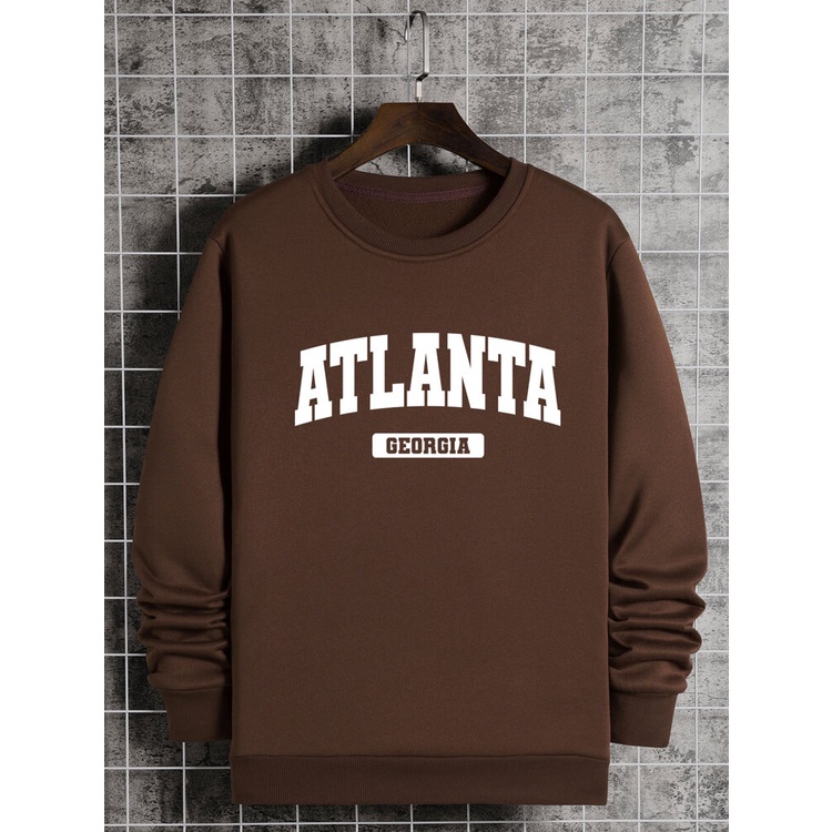 ATLANTA Sweatshirt Basic II Sweater Crewneck Print DTF II Sz M - XL Anak &amp; Dewasa ( Pria &amp; Wanita )