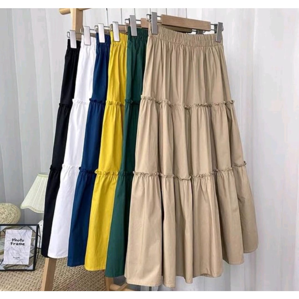 Rok Angel//Rok susun 2// Rok Anak Perempuan//Rok Panjang