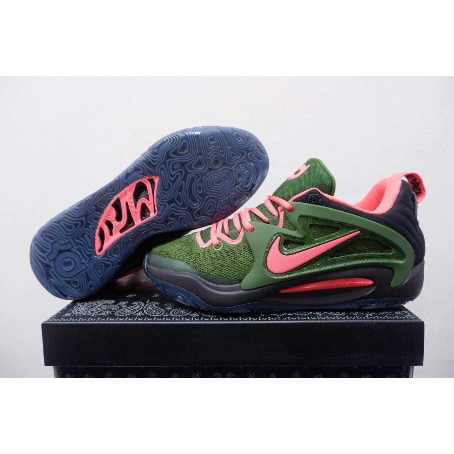 SEPATU BASKET NK KD15 LOW ARMY ORANGE