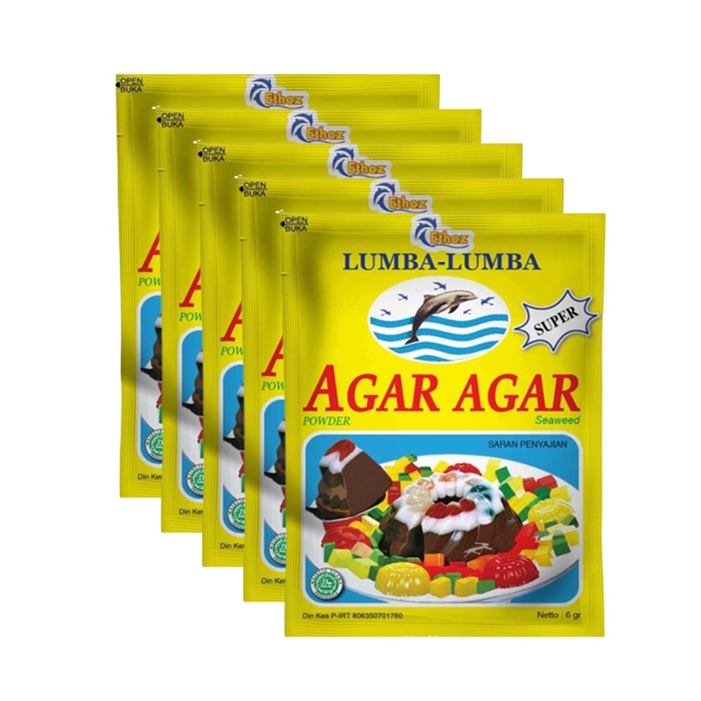 

Ethoz Nutrijell Tepung Agar-Agar Lumba Lumba Super 6gr