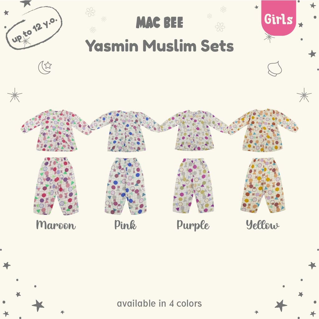 MacBee Baju Anak Perempuan Tunik Anak Muslim Collection Yasmin 2 - 12 tahun