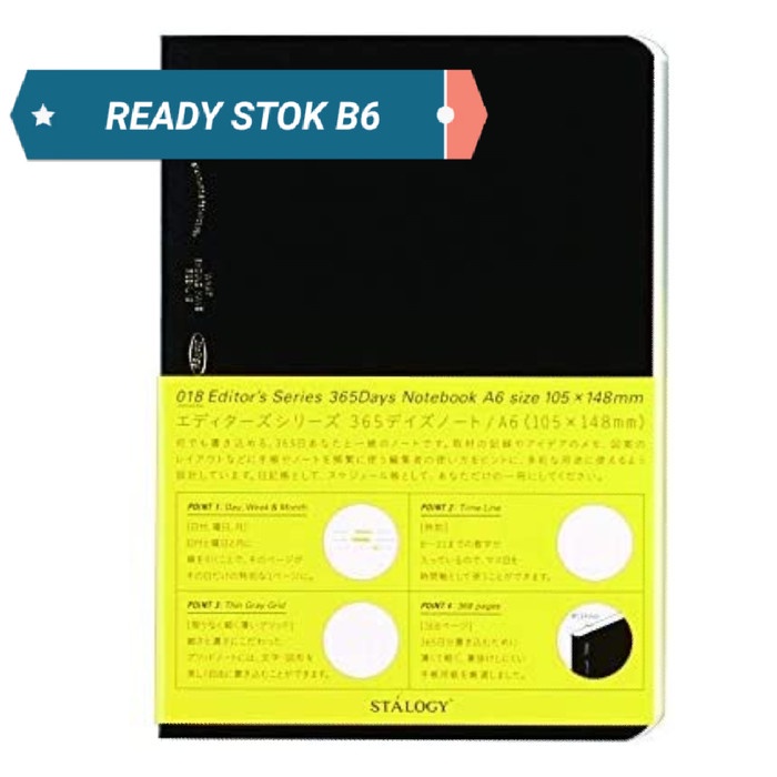 

Diary Stalogy 365 Ori Jepang, Utk Bullet Journal, Planner, Diary,