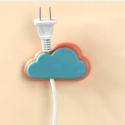 ⭐️𝐈𝐇𝐒 𝟔𝟏𝟕 𝐋𝐚𝐦𝐩𝐮𝐧𝐠⭐️Gulungan Kabel Tempel Dinding Bentuk Awan Klip Cable Holder Double Sided Paste Double Plug Winding