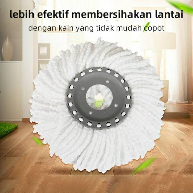 Tren Awal Tahun [Beli 2 Gratis Mini Gold] PROMO Jual Refill Magic Spin Mop Microfiber Mop Heads kain