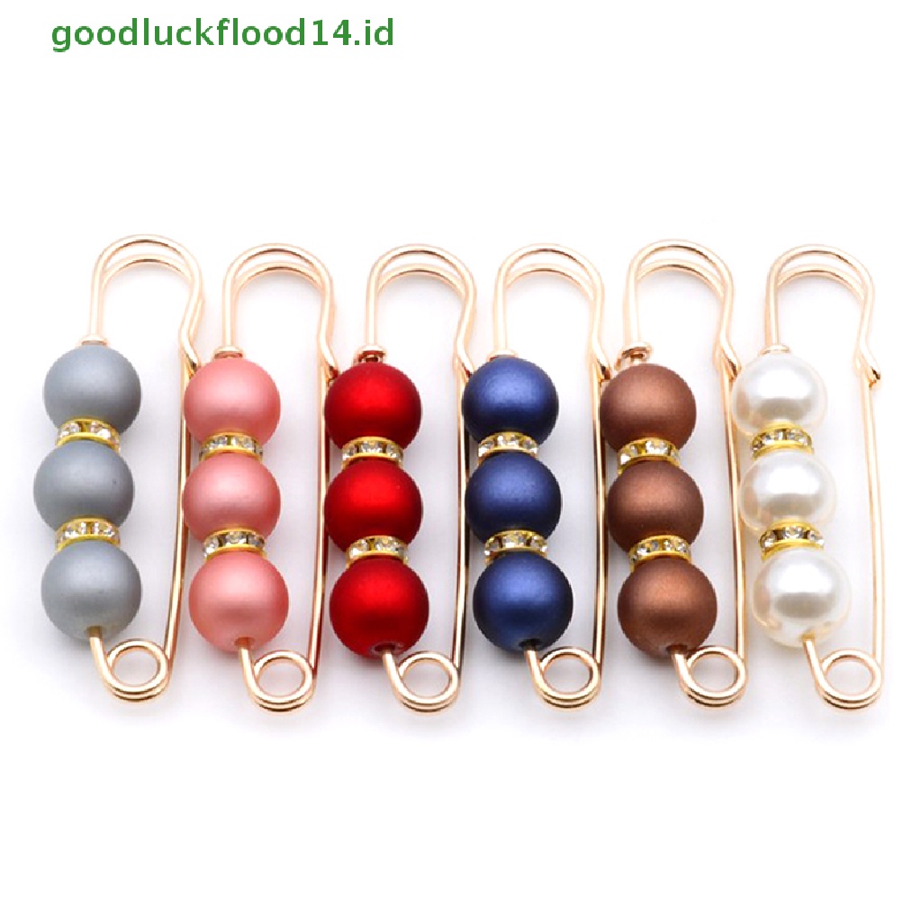 [GOOGFOUR] Manik-manik Besar Besar Peniti Simulasi Mutiara Berlian Imitasi Bros Rok Pinggang Gesper [TOP]