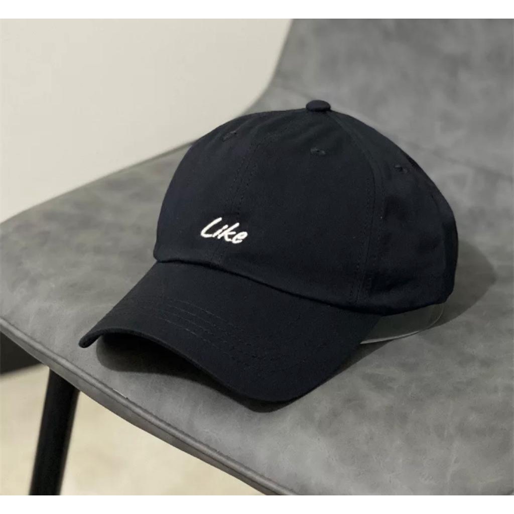 Topi Pria / Wanita Baseball Golf Logo Ediko Sport Fashion - Navy-LIKE HITAM