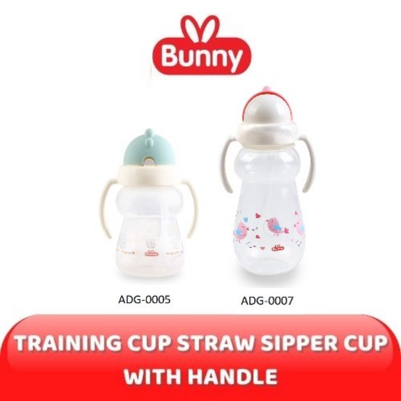 Lusty Bunny Training Euroline Cup With Weighted Straw - Lustybunny Botol Air Sedotan Anak Bayi Anti Sedak Terselek - Botol Minum With Handel Straw Baby