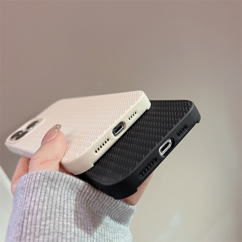 [TPC] Soft Case TPU Matte Motif Bentuk Anyaman 3D FULL COVER IPHONE 7 8 PLUS X XS MAX XR 11 12 13 14 PRO MAX Bumper Case HP IPHONE - IP068