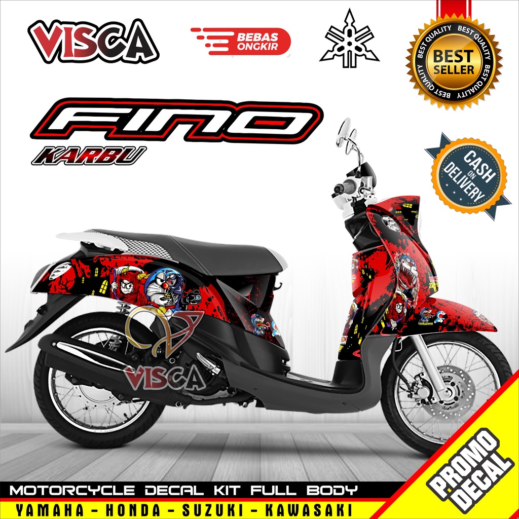 Decal Fino Karbu Full Body Stiker Fino Karbu Keren Striping Fino Karbu Variasi Decal Hologram Fino K