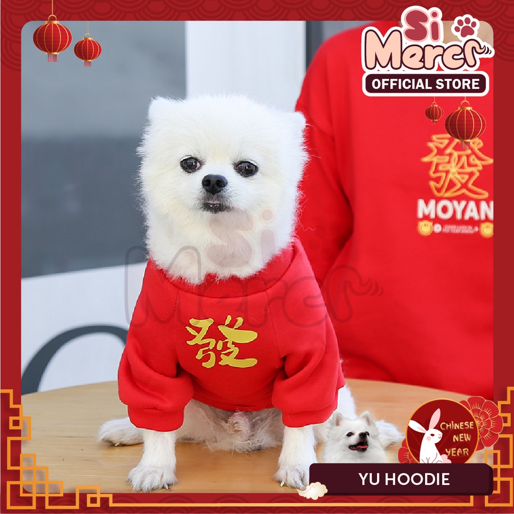 Baju Anjing Kucing Hewan Imlek / Baju Sweater Anjing Tahun Baru Imlek Chinese / Pet Clothes For Chinese New Year Big Size Dog / Baju Imlek Anjing Besar